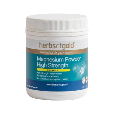 Herbs of Gold Magnesium Powder High Strength Pineapple Oral Powder 300g